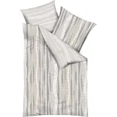 Kaeppel Mako-Satin Bettwäsche Curvy 135x200 cm + 80x80 cm silber