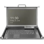 Digitus 17" HD LCD KVM-Konsole, 16-Port HDMI, deutsche Tastatur