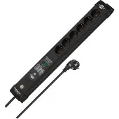 Brennenstuhl 1951160611, 6 AC-Ausgänge, 1,8 m, Schwarz, Schwarz, 16 A, 90 mm