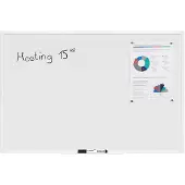 MAUL Whiteboard MAULprimo, im Hoch-/Querformat nutzbar, magnethaftend, Ablageschale, H 600 x B 900 mm, Stahlblech kunststoffbeschichtet, weiß