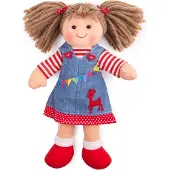 Bigjigs Toys Stoffpuppe Hattie 28 cm / ab 0 Jahren