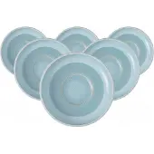 Like. by Villeroy & Boch Untertasse "Espressountertassen Perlemor Aqua ø 12 cm 6er Set blau" Spülmaschinengeeignet, Mikrowellengeeignet