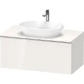 Duravit D-Neo Konsolenwaschtischunterbau wandhängend, 1000x459x550mm, 1 Auszug, mit Griff Edelstahl gebürstet, DE4948070220000