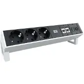 Bachmann Steckdosenleiste DESK2 3x Schutzkontakt, 2x CAT6a, 1x HDMI, USB3.0, weiß
