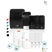 Blanc HYGIENIC HYGIENE-KOMPLETT-Set SENSOR: Handtuch-, Schaumseifen-, Desinfektions-, Toilettenpapierspender & Sitzreiniger inkl. Füllmittel