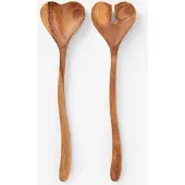 Sissy-Boy Salatbesteck Aus Holz Mit Herz - Braun