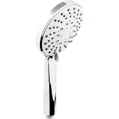 OEM Handdouche mit 5 Spracharten - 120 mm Durchmesser - verchromt - ECO Duschkop für Dusche und Bad / Wassersparend und antikalk.