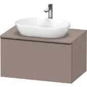 Duravit D-Neo, Konsolenwaschtischunterbau wandhängend, 800x459x550mm, 1x Auszug, mit Griff Diamantschwarz, DE49470BD430000