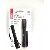 Emos LED Metall-Taschenlampe, 120 lm, 2× AAA, FOKUS