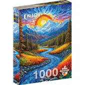 Enjoy Puzzle Puzzle mit 1000 Teilen – „Enjoy – Sonnenaufgang in der Landschaft“