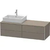 Duravit Waschtischunterbau XSQUARE 400x1400x548mm Be li fla grey seidenmatt