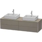 Duravit Waschtischunterbau XSQUARE 400x1600x548mm f 2 Be fla gr seidenmatt