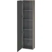 Duravit Hochschrank L-CUBE 400x243x1760mm Ans li fla grey hochglanz Anschlag links flannel grey hochglanz