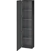Duravit L-Cube Hochschrank, eine Tür Anschlag links, 400x243x1760mm, LC1170L4040, Farbe: Schwarz Hochglanz Lack