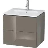 Duravit Waschtischunterbau L-CUBE 620x481x550mm flannel grey hochglanz