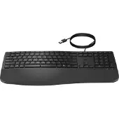 HP 480 Comfort kabelgebundene Tastatur, Volle Größe (100%), Kabelgebunden, USB, Plunger key switch, Schwarz