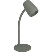 Eglo Tischlampe Carlo, Nachttischlampe mit Flexarm, Tischleuchte Schreibtisch, Lampe aus Metall in Grün, E14 Fassung
