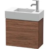 Duravit Waschtischunterbau L-CUBE 400x480x240mm Ans rechts nussbaum dunkel