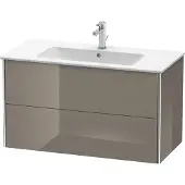 Duravit Waschtischunterbau XSQUARE 560x1010x478mm flannel grey hochglanz