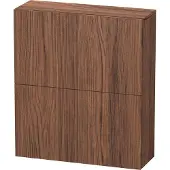 Duravit Halbhochschrank L-Cube 70x24,3x80cm, 2 Türen, nussbaum dunkel