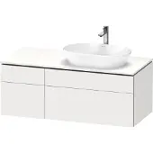 Duravit L-Cube Konsolenwaschtischunterbau wandhängend, inklusive Konsolenplatte, 4 Auszüge, Becken rechts, 1220x482x550mm, LC4874018180000