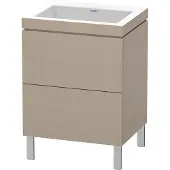 Duravit Waschtischunterschrank c-bonded L-Cube 60x48cm, o. Hahnl., lei, 2 Ausz., steh.