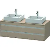 Duravit Ketho Konsolenwaschtischunterbau wandhängend, 1400x496x550 mm, 4 Schubkästen, für 2 Aufsatzbecken, beidseitig, KT6657B7575