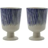 House Doctor Diva Tassen Off-White/Blau 4er Set - 5707644921894