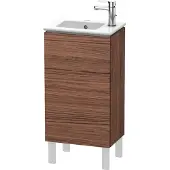 Duravit Waschtischunterbau L-CUBE 294x420x704mm Ans rechts nussbaum dunkel