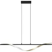Eglo LED Pendelleuchte Conaprato 20W CCT warm-/tageslichtweiss 2700-6500K Schwarz Messing-gebürstet Aluminium Stahl 115x11,5cm 902135