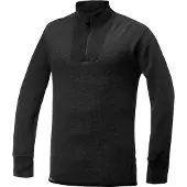 Woolpower Skipullover Zip Turtleneck 400 Schwarz-S