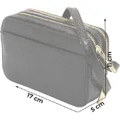 Ted Baker Umhängetasche Stina Double Zip Croc Effect Mini Camera Bag Black schwarz