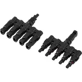 TRU COMPONENTS 5 fach PV-Abzweigverbinder-Set TC-13805804 Schwarz Inhalt: 2 St.