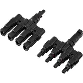 TRU COMPONENTS 4 fach PV-Abzweigverbinder-Set TC-13805800 Schwarz Inhalt: 2 St.