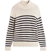 Tommy Hilfiger Breton Cotton Stripe Oatmilk Heather/desert Sky Größe: M | Turtlenecks Outlet | Herren