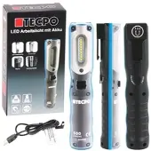 TECPO LED Akku Handlampe 300 Lumen + Schraubendreher-Satz, 6-teilig