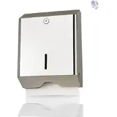 Blanc HYGIENIC Falthandtuchspender INOX Z600, Edelstahl, robust, abschließbar, Kapazität: 600 Faltpapiere