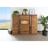 MASSIVMOEBEL24.DE Highboard Wildeiche / Zerreiche 160x45x142 natur NEW AMSTERDAM #07