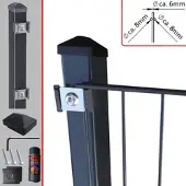 FA-Bausysteme Doppelstabzaun Anthrazit 8-6-8 Plättchen 1630 mm 7,5 m