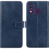 IMoshion Samsung Galaxy A40 Hülle - Kunstleder - - Klapphülle - Dunkelblau