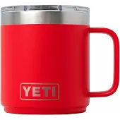 Yeti Rambler Stackable Mug 2.0 10oz Mag Slider Lid, Rescue Red, stapelbare Thermotasse mit Deckel, 295 ml