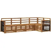 vidaXL Outdoor-Sofagarnitur 4 Stk. Natur Massivholz Akazie