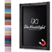Die Kreidetafel Manufaktur Magnetische Kreidetafel - Magnettafel mit Holzrahmen / Schwarz 60x150cm