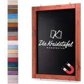 Die Kreidetafel Manufaktur Magnetische Kreidetafel - Magnettafel mit Holzrahmen / Mahagoni 60x150cm