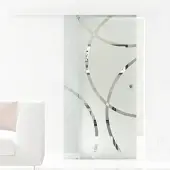 Levidor Glasschiebetür 102,5 x 217,5 cm Coburg Griffmuschel