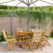 vidaXL Möbel Gartenstühle 4 Stk. Klappbar Beige Massivholz Akazie - Gartensessel 3214571