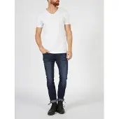Petrol Industries - 2-er Pack Basic-T-Shirt V-Ausschnitt Männer - Weiß