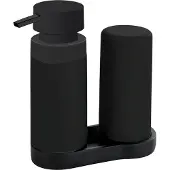 Wenko Zubehöraufbewahrungsständer "Modell Easy Squeez-e", Spülstation, Spülmittel- und Seifenspender aus Silikon, je 250 ml