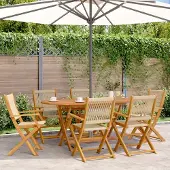 vidaXL Möbel Gartenstühle 6 Stk. Klappbar Beige Massivholz Akazie - Gartensessel 3214572