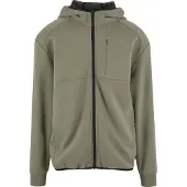 Urban Classics moderner Herren Hoodie Stretch Kordelzug Reißverschluss Grün